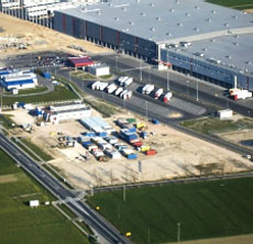 Logistikzentrum Kauflang Polen, Luftaufnahme